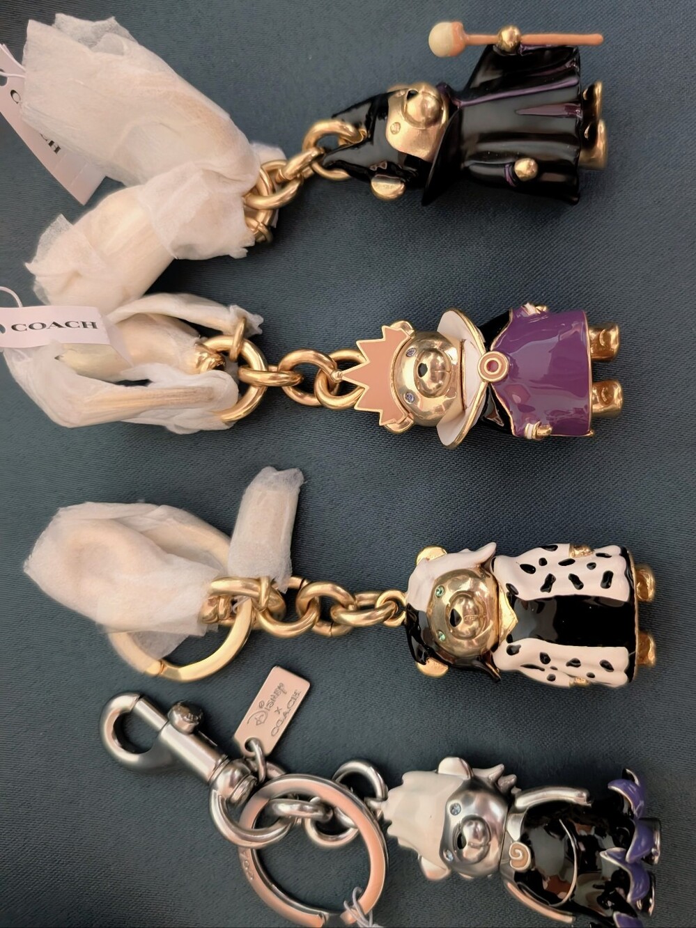 Coach Disney Villan Character Keychain Charm - Set of 4